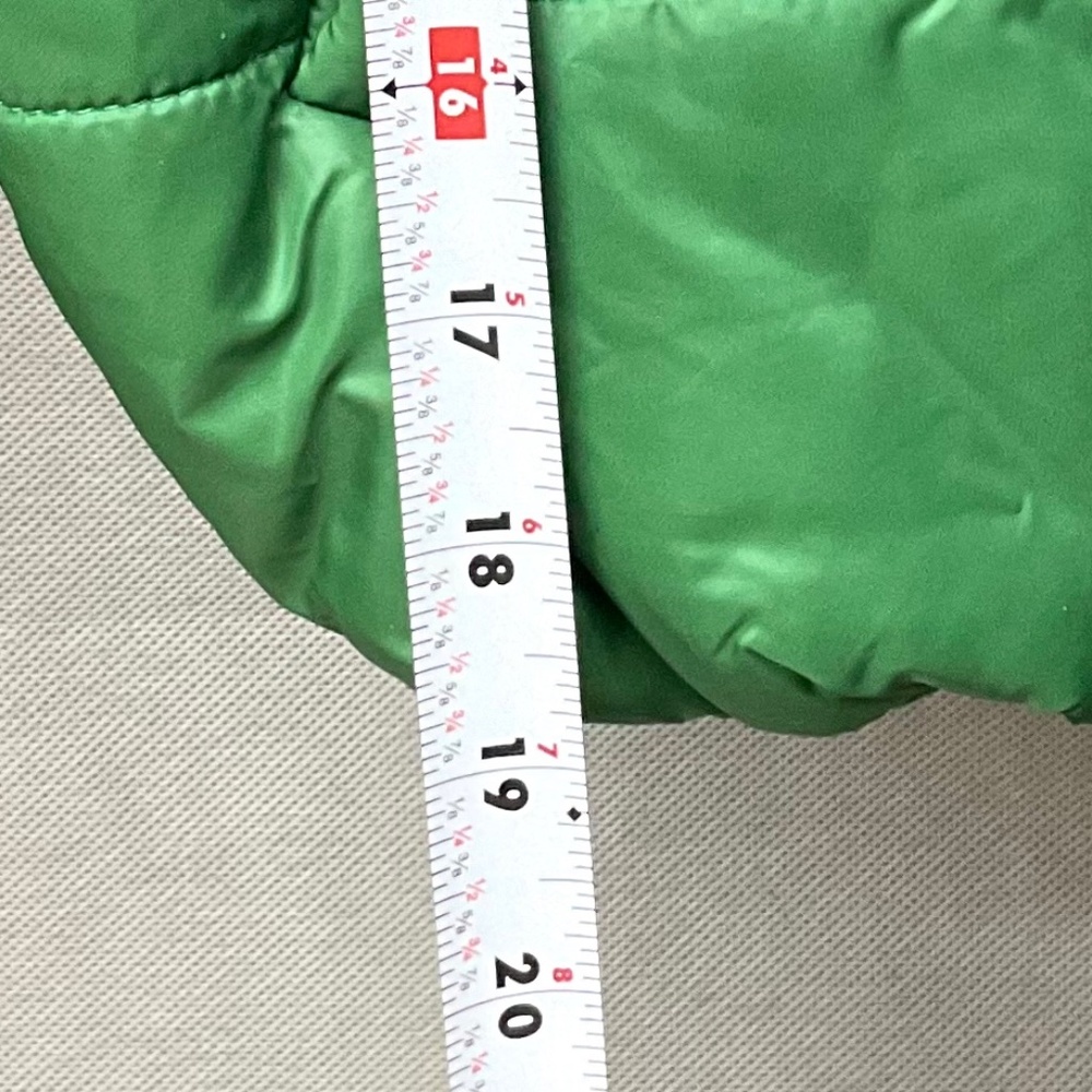 Green Cropped Puffer Jacket NWT – Oversized Ring Zip, High Neck, Y2K Streetwear - Picture 11 of 14